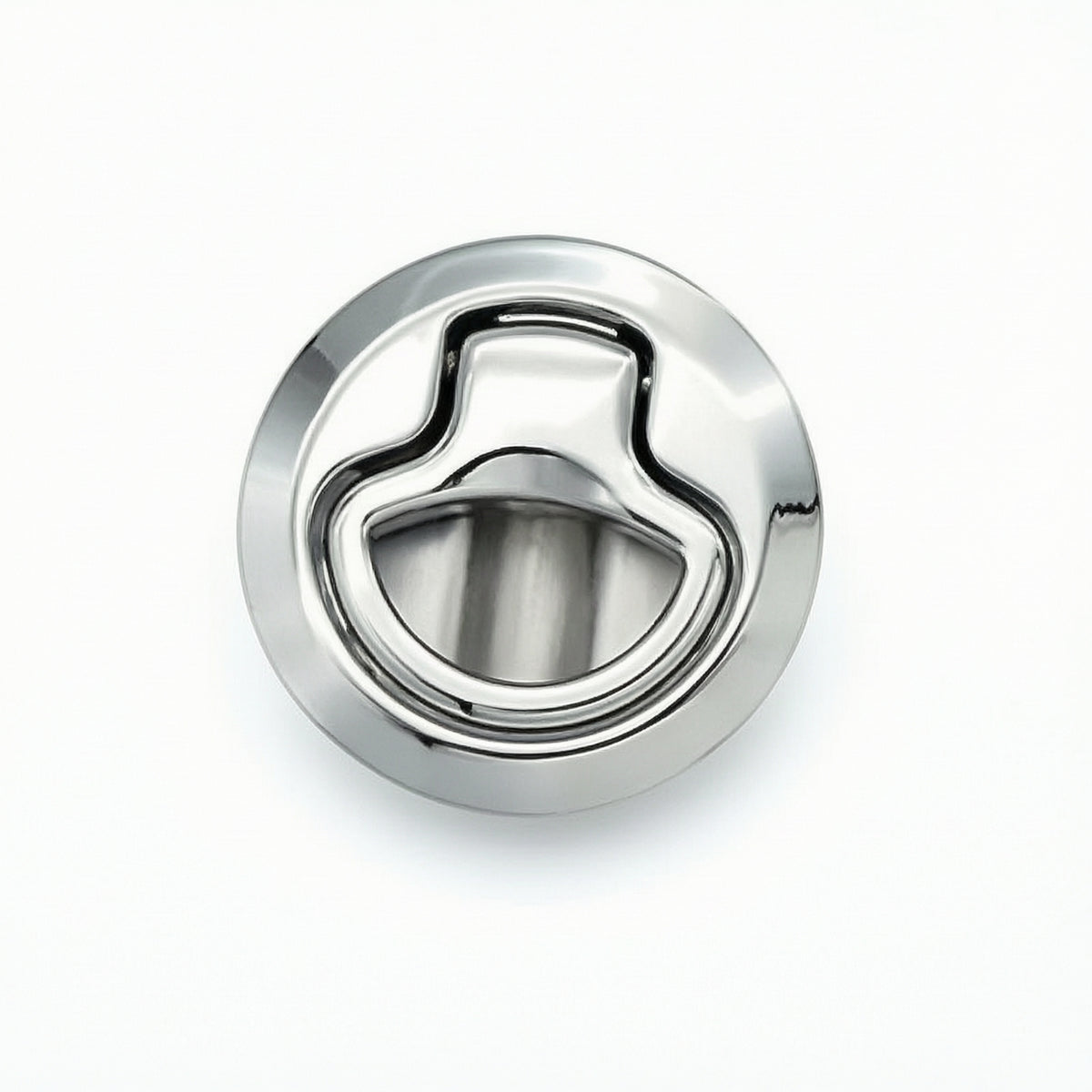 Round RV Compartment Lock with Recessed Grip Zinc Alloy Pull Handle Lock Replacement Baggage Door Latch Heavy-Duty for Recreational Vehicle Builders