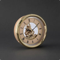 Skeleton Movement Clock Head Metal Roman Numeral Clock Head Black Hands Timepiece Part