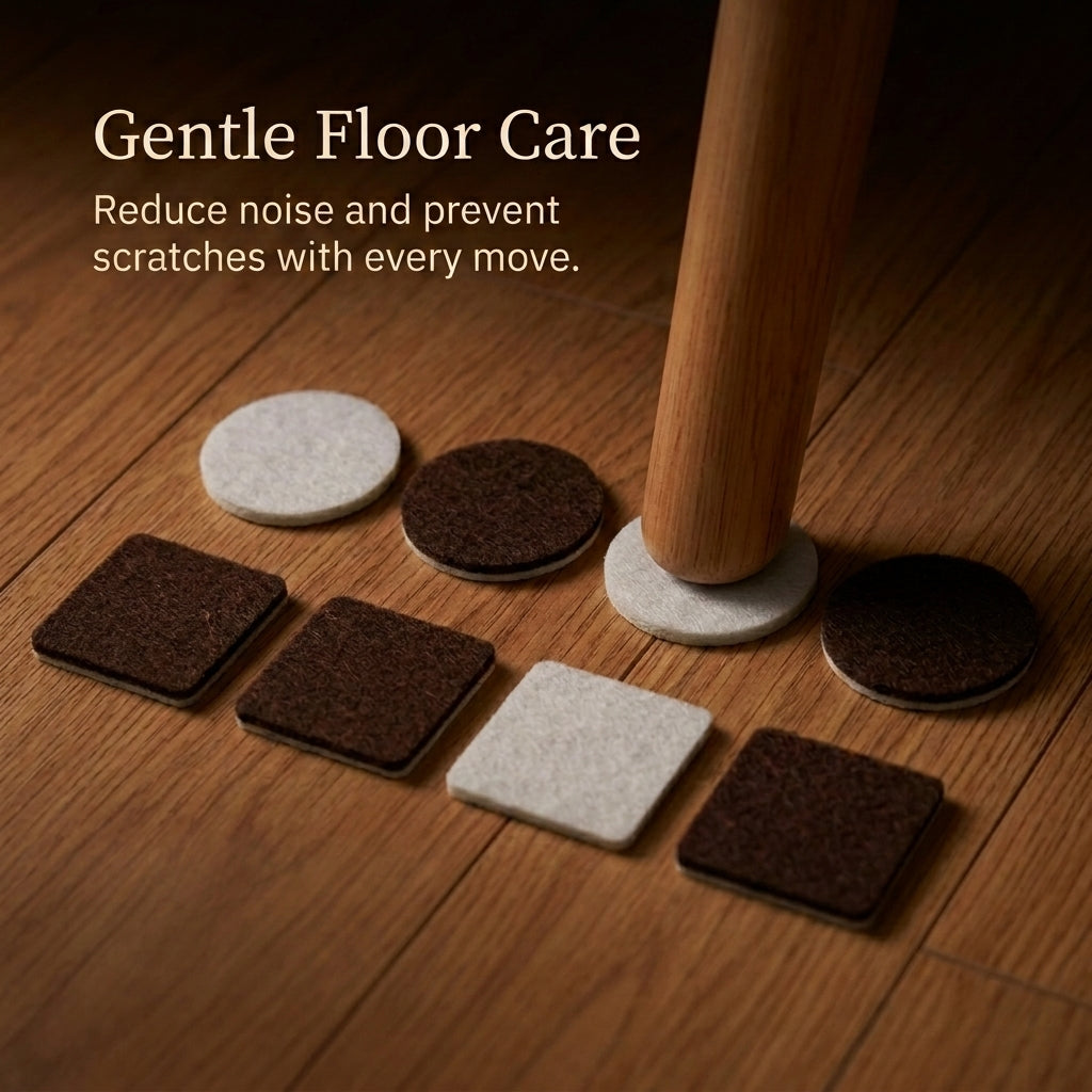 Self-Adhesive 133 PCS Floor Protector for Hardwood Floors, Wear-Resistant Anti-Slip for Chair Legs and Table Protector