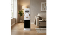 2-in-1 Column Heater with Mister Year-Round Column Fan Heater Slim Misting Fan Vertical for Living Room