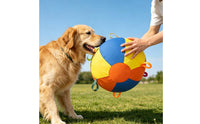 Dog Ball with Loops Versatile Interactive Dog Ball Rolling for Exterior Exercise, Yards