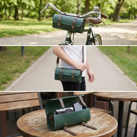 Mountain Bike Thickened Retro Handlebar Bag Electric Scooter Front Bag Folding Bike Head Bag Cycling Equipment