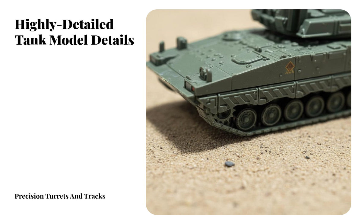 1:144 Armored Vehicle Model Set Easy Assembly Scale Model Armored Vehicle Miniature Armed Forces Vehicle Collection Glue No-Glue
