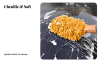 Thickened Chenille Car Cleaning Glove High Absorbency Waterproof Chenille Wash Glove Scratch-Safe for DIY Detailers, Homeowners, Driveway