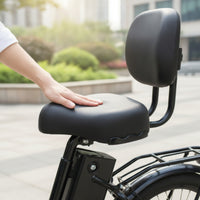 Comfort Wide Bike Seat with Backrest Thick Bike Seat with Backrest Soft Stable for Commuting