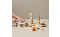 6 Pieces Children's Percussion Set Natural Wooden Musical Instrument Set Toddler Percussion Instrument Kit Early Learning