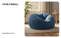 Oversized Cushiony Floor Seat Cover Cushiony Texture Giant Cushiony Floor Seat Cover Snug Soft Seating for Grown-Ups, Families