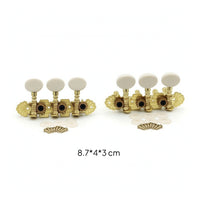 Six-String Guitar Tuning Pegs Tuner Assembly Compatible Visible-Gear Guitar Tuning Machines with Two-holeHole Shafts Hardware for Luthier