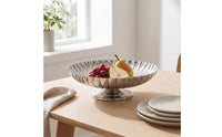 Fruit Bowl with Pedestal Decorative Pedestal Bowl Elevated Serving Dish for Dining Table, Kitchen Counter