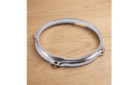 6 Inch Drum Hoop Polished Drum Hoop with 4 Holes Silver Hardware for Drummers