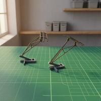 2 Pieces HO Scale Model Train Pantograph DIY Pantograph Kit Easy to Install Locomotive Accessory Sturdy for Railroad Hobbyists