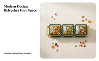 Relish Tray with Individual Containers Easy Carry Handles for Entertaining