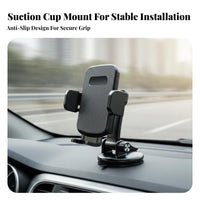 Suction Cup Ph Single Mount 360° Rotation Car Ph Single Holder Telescopic Arm for Everyday User S, Smartph Single Users, Navigation, Driving, Travel