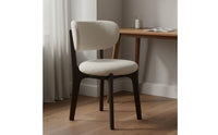 Solid Wood Frame Dining Chair Dense Foam Cushion Rustic Minimalist Design Chair for Kitchen, Restaurant, Home Office
