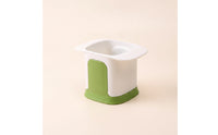 Compact Vegetable Chopper with Container Space-Saving Manual Dicer Portable Cutter Easy to Clean for Kitchen, Small Kitchens