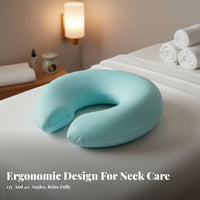Memory Foam Core U-Shaped Prone Pillow Ergonomic Design U-Shaped Face Pillow Slow Rebound for Estheticians, Masseuses, Spas