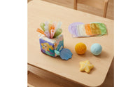 Color Recognition Baby Tissue Box Toy Mirror Surface Sensory Tissue Box Toy Pull Ribbons Cloth Activity Cube Fine Movement Skills for Babies, Toddlers