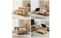 Modern Cat Scratcher Lounge Woven Cat Scratcher Sofa Sturdy Pet Furniture Curved for Cats, Living Room