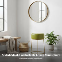 minimalist design Round Padded Stool adaptable Round Upholstered Ottoman Multifunctional Vanity Seat Non-Slip Feet for homeowners, Adults, Students, Entryway, Makeup Room, Bedroom, awayice