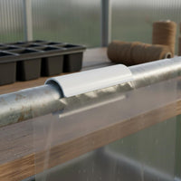32 Pieces 1 Inch Greenhouse Clip Multi-Use Greenhouse Film Clip Secure Hold PVC Tube Clamp for Plant Cover, Shelter