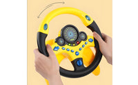 Sound and Light Effects Toy Steering Wheel Multi-Function Kids Interactive Driving Toy for Toddlers, Car Travel