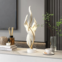Creative Feather Art Ornament for Office, Living Room, Entryway, Wine Cabinet, Luxury Decoration