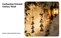 Three Bells Dragon Wind Chime Hanging Metal Wind Chime Indoor Outdoor Carved Dragon Bell Decorative for Porch, Yard, Doorway, Room