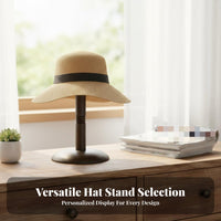 Wooden Hat Display Stand Freestanding Tabletop Hat Rack Stable Base for Dresser