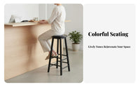 Nordic aesthetic Upholstered pubtool with rearrest Minimalist Design Lowrear Metal Frame Stool Footrest Bar Chair Non-Slip Feet for Adults, Restaurant Owners, Homeowners, Reception Area, Cafe, Bistro, Coffee Shop