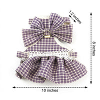 Cat Harness and Leash Set, Elegant Textile Dress Vest Style Walking Harness with Reflective Strips, Resistant Vest Harness for Outdoor Cat and Dog