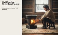 Cast iron stove for patio use