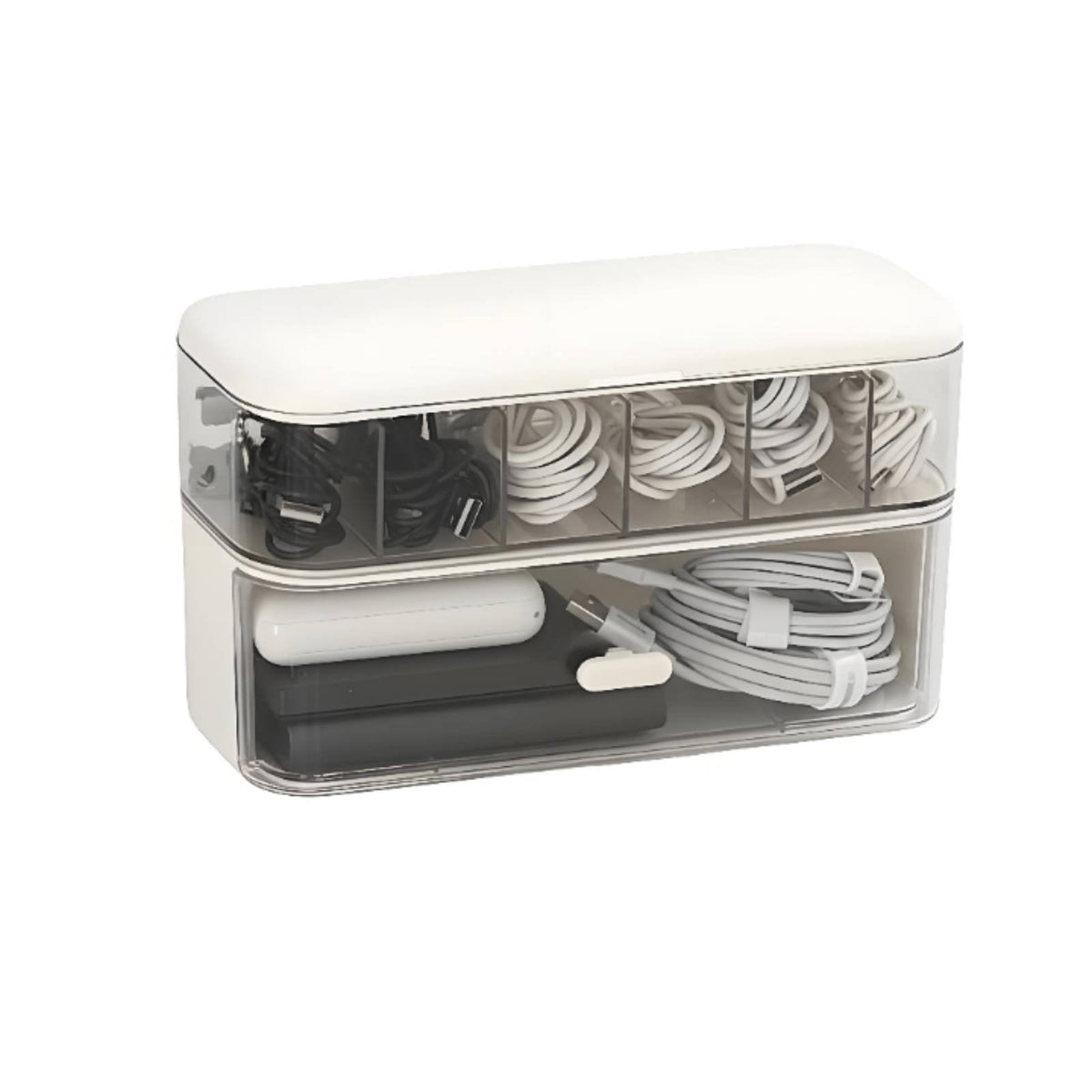 Partitisingled Wire Container Transparent Design Partitisingled Utility Case for Home