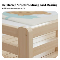 Safe & Sturdy Toddler Bed with Guardrail Reinforced Slats Toddler Bed with Guardrails Finish Bedside Co-Sleeper Timeless Design for Toddlers, Infants, Parents, Nursery, Bedroom
