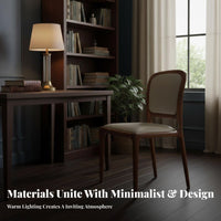 sturdy Wood Frame Leather-Upholstered Armchair Minimalist Design Upholstered Side Chair Ergonomic Armrests Dining Room Seat Padded padding for residents, Families, Restaurant Owners, Home Office, Kitchen