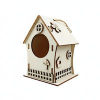 Paint Your Own Paintable Wooden Birdhouse Easy to Assemble DIY Birdhouse Kit Arts and Crafts for Outdoor, Yard