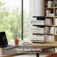 L-Shaped Bookend unobtrusive Design Book Organizer Sturdy for Study Room, educators