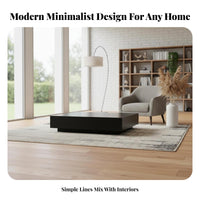 Minimalist Design Square Plinth Nordic Design Coffee Table With Storage Living Room Furniture Geometric Shape for Apartment Dwellers, Homeowners, Families, Small Areas, Studio, Lounge Area, Home Decor