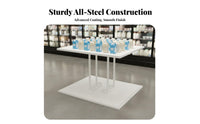 High Load Capacity Supermarket Display Table Minimalist Design Heavy Duty Metal Display Rack Space Saving Freestanding Product Display Powder Coated Finish for Shop Owners, Retailers, Homeowners, Supermarkets, Convenience Shop S, Shopping Mall, Cafes