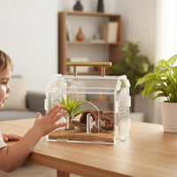 Transparent Acrylic Pet Box High See-Through Quality Attractive Assembly Terrarium Transparent Small Creature Enclosure