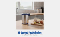 Household Superfine Stainless Steel Mill, 600ml, for Grains and Spices, Dry and Wet Use, Low Noise