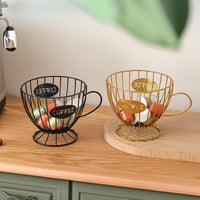 Nordic Style Iron Snack and Candy Storage Rack, Geometric Shape