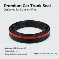 Universal Car Weather Seal Strip, Rubber Trunk Lid Sealing Strip for SUV, Not Prone to Aging Trunk Lid Seal, Rubber Sealing Strip Car Trunk