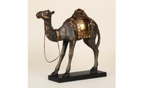 Camel Figurine on Base Bronze-Finish Camel Figurine Resin Decor for Home Stylists, Art Collectors, Living Room, Entryway, Bookshelf