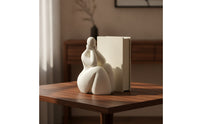 Minimalist Sitting Human Figurine Sleek Seated Figurine Modern Abstract Sculpture Contemporary for Bookshelf
