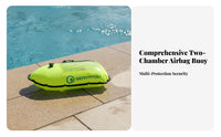 Transparent Handle Shaped Rescue Buoy Two-Chamber Buoy with Phone Pocket