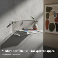 Clear Levitateing Shelf Space Saving Clear Book Ledge Safe Rounded Edges