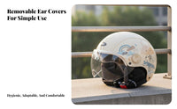 Open Face 3C Certified Half Shell Helmet Quick Release Buckle Secure Headwear for Women, Men, Summer Riding, City Commuting
