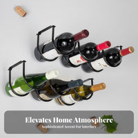 2 Pieces Under-Cabinet Beverage Rack Minimalist Bottle Holder Space-Saving Bar Furniture for Gift Presenters, Homeowners, Living Room, Kitchen