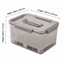 Outdoor Storage Box, Weatherproof Garden Storage Box for Cushions, Sealed Storage Box with Lid, Drain Board for Outdoor Use