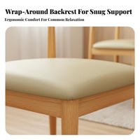 Sturdy Steel Frame Nordic Design Dining Chair Comfortable Seating Wood-Look Metal Chair Thick Cushion Home Furniture Strong Load-Bearing for Homeowners, Students, Restaurant Owners, Study Room, Bedroom